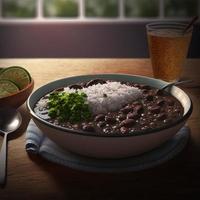 deliciosa comida brasileña feijoada foto