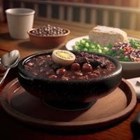 deliciosa comida brasileña feijoada foto