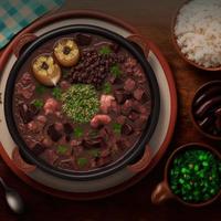 deliciosa comida brasileña feijoada foto