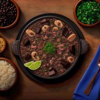 deliciosa comida brasileña feijoada foto