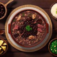 deliciosa comida brasileña feijoada foto