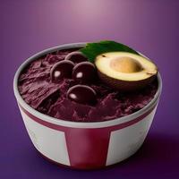 delicioso postre de acai brasileño foto