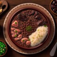 deliciosa comida brasileña feijoada foto