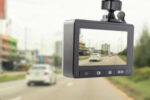 grabadora de video de la cámara cctv del automóvil para conducir con seguridad en la carretera foto