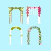 Set Of Wedding Arch Illustration vector