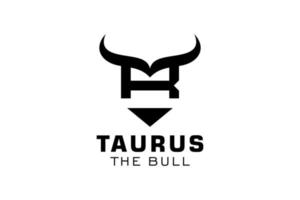 Letter R logo, Bull logo,head bull logo, monogram Logo Design Template Element vector