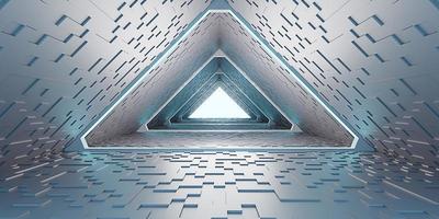 neon light tunnel laser walkway techno cyberspace technology hyperloop pipe sci fi hi tech digital glow tunnel 3d illustration photo