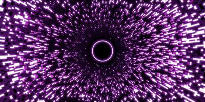 technology tunnel Modern abstract and neon light Pipes Pixel hole 3D illustration photo