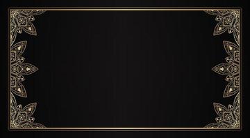 simple background with gold ornament frame vector