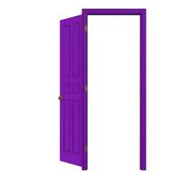 open isolated door closed 3d illustration rendering photo