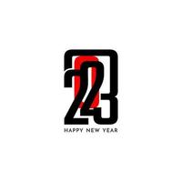 Beautiful 2023 Happy new year text design background vector