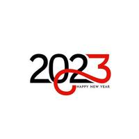 Modern Happy new year 2023 text design background vector