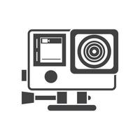 Action Camera Oultine Monochrome Icon vector