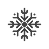 icono de copo de nieve de contorno vector