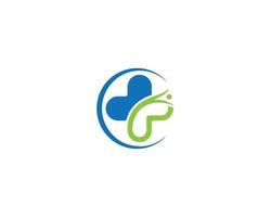 Human Life Medical Plus Logo Design Symbol  Vector Concept Illustration.