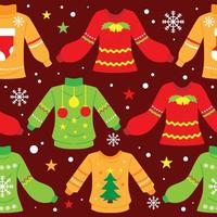 Ugly Sweater Seamless Pattern vector