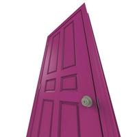 open isolated door closed 3d illustration rendering photo