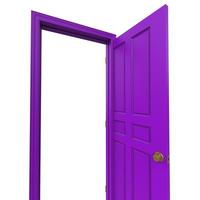 open isolated door closed 3d illustration rendering photo