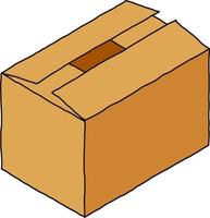ilustración de caja de cartón vector