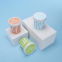 3D rendering icecream cup mockeup photo