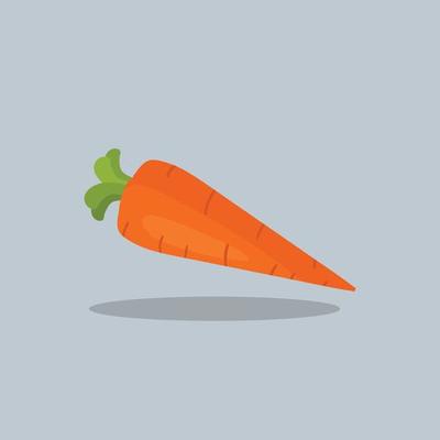 carrot vegetable in flat vector illustration design