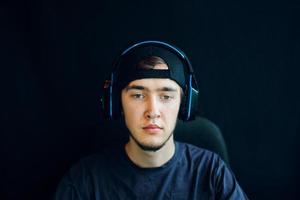 Gamer with headset photo