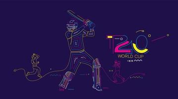 Cricket championship poster, flyer, template, brochure, decorated, banner design. vector