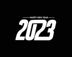 2023 Happy New Year Text Typography Design Element flyer, banner design. vector