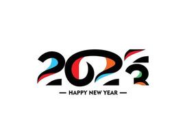 2023 Happy New Year Text Typography Design Element flyer, banner design. vector