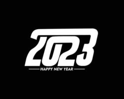2023 Happy New Year Text Typography Design Element flyer, banner design. vector
