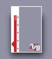 2023 July Calendar Happy New Year Template Design vector