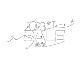 2023 Happy New Year Text Typography Design Element flyer, banner design. vector