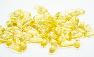 Omega 3 fish oil capsules. photo