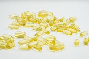 Omega 3 fish oil capsules. photo