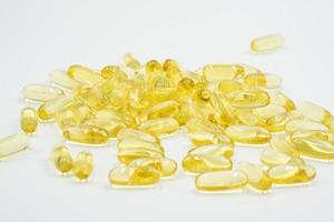 Omega 3 fish oil capsules. photo