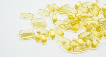 Omega 3 fish oil capsules. photo