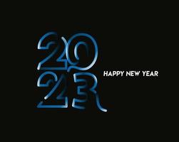 2023 feliz año nuevo texto tipografía diseño patrón, ilustración vectorial. vector
