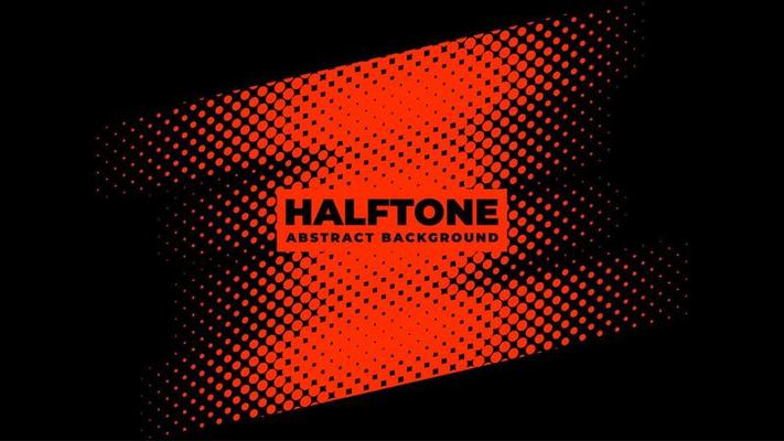 Halftone background vector, abstract backdrop design with two tone pattern and copy space for edit your content