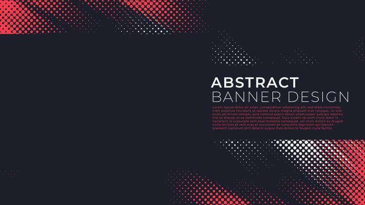 Halftone grunge banner design vector, concept of twotone background with photo frame and copy space for custom your content