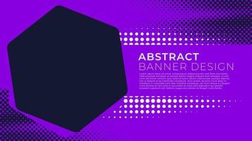 Halftone grunge banner design vector, concept of twotone background with photo frame and copy space for custom your content vector