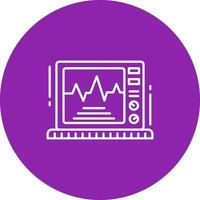 icono de vector de monitor de electrocardiograma