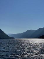 Lake Teletskoye in sunny day. Altai, Russia. photo