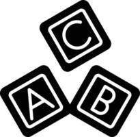 diseño de icono creativo de bloque abc vector