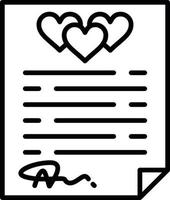 diseño de icono creativo de contrato de boda vector