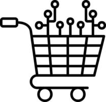 diseño de icono creativo de carrito de compras vector