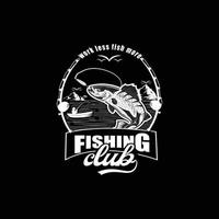 Fishing t shirt design vector