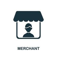 Merchant icon from affiliate marketing collection. Simple line Merchant icon for templates, web design and infographics vector