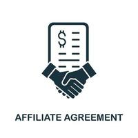 Affiliate Agreement icon from affiliate marketing collection. Simple line Affiliate Agreement icon for templates, web design and infographics vector