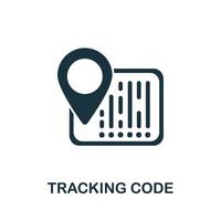 Tracking Code icon from affiliate marketing collection. Simple line Tracking Code icon for templates, web design and infographics vector