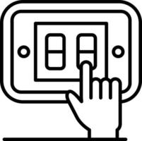 diseño de icono creativo de interruptor de luz vector